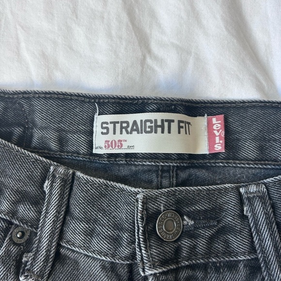 Levi's Women's Black Denim Shorts 505 - Picture 3 of 7